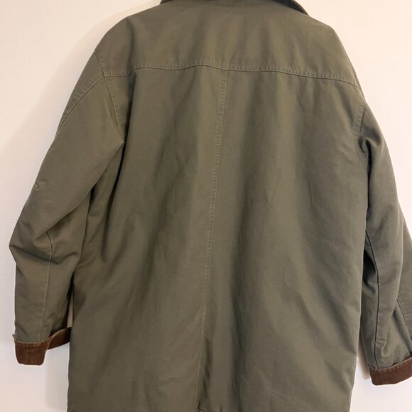 Vintage LL Bean Chore/Barn Coat Men’s Olive Green Corduroy Thinsulate Sz Medium - Picture 14 of 16